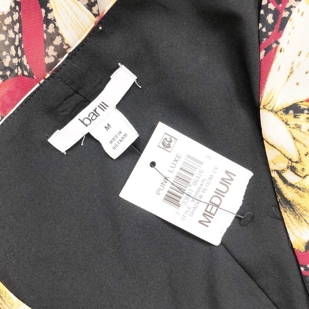NWT Bar III Shadow Bloom floral printed ruffle crop top - Picture 6 of 8